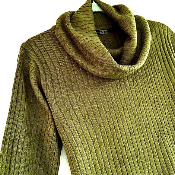 Vintage Studio Cowl Neck Sweater Sage Green size Large - Picture 3 of 14